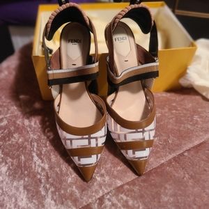 Fendi Roma kitten heel